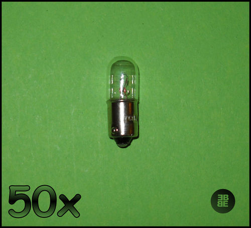 50x GE44 Flipperlampe 6,3V 0,25A  Bajonett