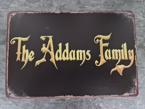 Retro Vintage  The Addams Family Blechschild schwarz