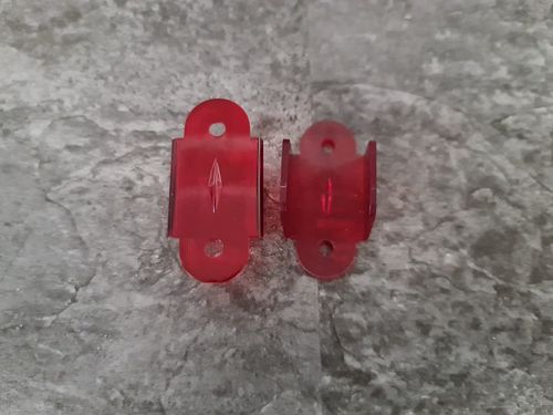 Kugeldurchlauf 03-8204 doppelt 1-3/4" (44,5mm), transparent rot